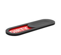 VILLCASE Letrero Magnético para Lavavajillas Doble Cara, Señal de Limpio y Sucio, Imán Ovalado Gris Texto Rojo y Verde, Indicador Práctico para Cocina, Material Abs Ligero y Resistente