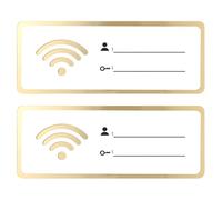 VILLCASE Letreros Acrílicos Diseño Profesional para Wifi Contraseña, Señal de Cobertura de Red, 2 Piezas Aptos para Locales Comerciales y Negocios
