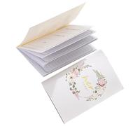 VILLCASE Libros de Votos Matrimoniales para Novios 2 Piezas Diseño Floral Papel Duradero y Elegante Adecuado para Banquetes y Decoración de Bodas Tarjetas de Votos para Ceremonias y
