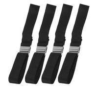 VILLCASE Ligas de Calcetines para Mujer, Ligas Piernas Ajustables, 4 Piezas, Negras, Poliéster y Aleación de Zinc, Alta Elasticidad, Talla Grande