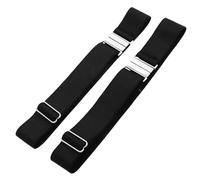 VILLCASE Ligas para Calcetines Altos Ajustables para Mujer, Cinturones de Liga Elásticos Negros Talla Grande, 2 Piezas, Ideales para Uso en Fiestas y Eventos Obsequios