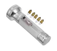 VILLCASE Linterna Retro Portátil de Hierro Luz de Rendimiento para Escenario y Corte de Energía, Diseño Nostálgico Años 80, Bombillas Plateadas, Tamaño Pequeño