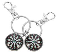 VILLCASE Llavero Creativo de Flecha Vintage 2 Piezas, Colgante de Aleación Plateada Cristal Retro, Accesorios Duraderos para Llaves, Mochila y Bolso, Regalos