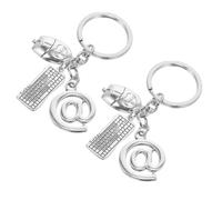 VILLCASE Llavero de Aleación Zinc Colgantes de Teclado y Ratón, Diseño Artesanal Detallado, 2 Piezas, Adorno Creativo para Llaves y Obsequio para Estudiantes, Accesorio Informal para Uso