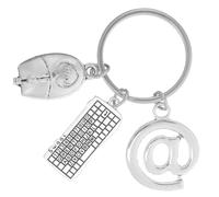 VILLCASE Llavero Portátil de Metal Teclado y Ratón, Pequeño Colgante Decorativo para Llaves y Bolso, Accesorio Práctico para Entusiastas de Informática, Aleación de Zinc Resistente,