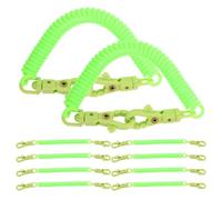 VILLCASE Llavero Retráctil con Resorte Helicoidal Cordón Elástico Espiral Soporte para Teléfono Móvil y Llaves 10 Unidades Verdes Práctico para Uso Diario y Actividades al Aire Libre