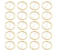 VILLCASE Llaveros de Metal Planos de 25 Mm, Anillos de Aleación para Llaves, Colgantes DIY Apertura Segura, Color Dorado Claro, Pack de 20 Unidades para Manualidades y Accesorios de