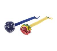 VILLCASE Martillo de Masaje Manual de Moxa Esencia de Hierbas, 31 Cm, Set 2 Unidades en Amarillo y Azul, Herramienta para Masaje Corporal y Alivio Muscular, Adecuado para Espalda, Cuello