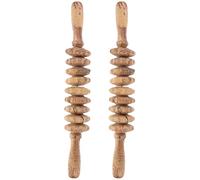 VILLCASE Masajeador Manual de Salud 2 Piezas 9 y 7 Rodillos de Madera Muscular para Mejorar Circulación y Estimular Tejidos Masajeador de Mano Multifuncional para Uso Corporal