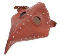 VILLCASE Máscara de Pájaro Peste Estilo Steampunk para Fiesta de Disfraces y Mardi Gras, de Plástico Rojo Agujeros de Ventilación y Larga Duración