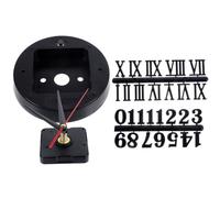 VILLCASE Mecanismo de Reloj de Eje Largo con Motor a Pilas Kit de Reemplazo para Reloj de Pared DIY de Plástico Silencioso con 2 Ejes y Tapa Trasera Repuesto para Reparación y Bricolaje