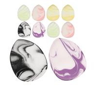 VILLCASE Mini Esponjas Maquillaje en Forma de Lágrima 10 Pcs Multicolor para Polvos Fijadores y Base, Suaves, Reutilizables, para Aplicación Seca y Húmeda, Adecuado Retoques Precisos