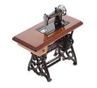 VILLCASE Mini Maquina De Coser Máquina De Coser para Niños Mesa De Casa De Muñecas Maquina De Coser Antigua Máquina De Coser Vintage De Simulación Sewing Machines Aleación Pedal Miniatura