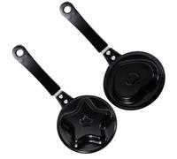 VILLCASE Mini Sartén Varios estilos para Tortillas en Forma de Estrella y Corazón, 2 Piezas de Hierro Antiadherente y Hacer Panqueques para Desayuno Infantil Varios estilos