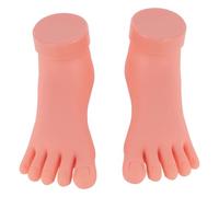 VILLCASE Modelo de Práctica de Arte de Uñas 2 Piezas para Pie Izquierdo y Derecho, Herramienta de Entrenamiento de Manicura Flexible, Color Aleatorio, para Entrenamiento y Práctica