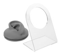 VILLCASE Modelo para Práctica de Piercing de Silicona de Oreja Derecha y Exhibición de Aretes, Portátil y Ligera para Educadores de Belleza