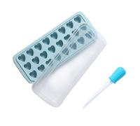VILLCASE Molde de Silicona con Forma de Corazón Color Aleatorio para Cubitos de Hielo Tapa y Gotero, Fácil de Desmoldar, Adecuado para Hielo y Dulces en Cocina