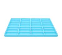 VILLCASE Molde de Silicona para Dominó DIY Interior Suave y Lavable, Adecuado para Manualidades de Bricolaje y Resina Epoxi Azul