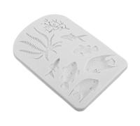 VILLCASE Molde de Silicona para Fondant Diseño Marino de Peces, Algas y Coral, Superficie Antiadherente y Fácil Desmoldeo para Decoración de Pasteles en Bodas