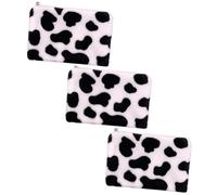 VILLCASE Monedero de Peluche Adorable de Vaca Mini, Material Suave de Felpa, Paquete 3 Piezas, para Mujer, Uso Diario, Tamaño Compacto