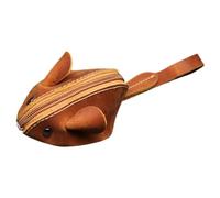 VILLCASE Monedero Infantil De Piel Auténtica Diseño De Ratón, Bolso Pequeño Marrón, Cuero Genuino Flexible, para Niñas, Uso Diario, Compacto y Ligero