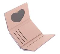 VILLCASE Monedero Plegable para Mujer de Cuero PU Morado, Cartera Tipo Bolsa Mini Triple Compartimento para Monedas y Tarjetas, Compacto y Ligero para Uso Diario y Viaje