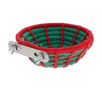 VILLCASE Nido para Pájaros Tejido a Mano de Cuerda de Algodón, Reutilizable | Acero Inoxidable, para Aves Pequeñas, Uso Exterior y Decorativo, Seguro y Conveniente, No se Deforma