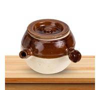 VILLCASE Olla de Barro de Cerámica de 1600ml para Cocinar Medicina Tradicional China en Casa Superficie Antiadherente y Diseño de Asa Cómodo