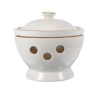 VILLCASE Olla de Estofado de Huevo Recipiente para Cocinar al Vapor y Almacenar Alimentos Taza Humeante de Cerámica para Uso Diario y Decoración del Hogar