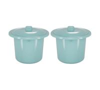 VILLCASE Orinal en Portátil Material Tapa Adultos Plástico para Grueso y Pared Interior Lisa, 2 Piezas Color Verde Claro Color Aleatorio para Viaje y Uso Casa
