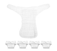 VILLCASE Pañales Lavables de Algodón para Ñiño y Adulto, Insertos Reutilizables Blancos, Absorbentes Secado Rápido, Ideales para Dormir y Viajar, Talla L