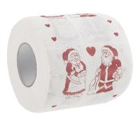 VILLCASE Papel Higiénico y Patrón de Navidad Estampado de Papá Noel Navideño Rollo de Papel para Baño