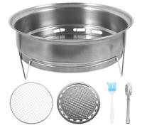 VILLCASE Parrilla de Barbacoa Portátil para Cocinar de Acero Inoxidable con Patas Desmontables, Estufa para Cocinar en Camping y Barbacoas en Espacios Pequeños en Camping y Barbacoas en