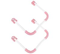 VILLCASE Patas Plegables Mesa Portátil de Hierro y Nylon Rosa, Soporte Resistente y Moderno para Escritorio, Mesita de Noche o Bandeja de Cama