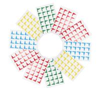 VILLCASE Pegatinas de Banderas Adhesivas Autoadhesivas Pequeñas, Juego de 288 Etiquetas Decorativas Multicolor para Mapas, Planificadores y Material Escolar, Útiles para Color Aleatorio