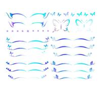 VILLCASE Pegatinas de Maquillaje para Ojos 6 Piezas, Calcomanías Temporales de Delineador y Sombras de Ojos, Adhesivas, Ligeras y Resistentes, Ideales para Maquillaje Cosplay y Uso Diario