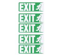 VILLCASE Pegatinas de Señal de Salida 5 Piezas de Pvc Ecológico, Adhesivas para Puertas, sin Borde Transparente, Resistentes Decoloración, para Supermercados, Oficinas y Restaurantes,