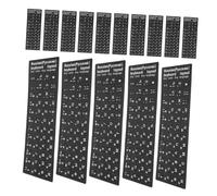 VILLCASE Pegatinas Mate para Teclado Ruso para Ordenador Portátil y Escritorio, Letras Cirílicas White sobre Fondo Negro, 20 Hojas Reutilizables, Compatibles con Teclados Estándar, Ideales