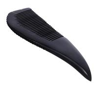 VILLCASE Peine de Cuerno de Búfalo Negro Ergonómico Bordes Suaves para Hombres y Mujeres, Peine Antiestático Adecuado para Peinar y Masajear el Cabello en Casa
