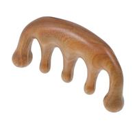 VILLCASE Peine de Masaje de Madera de Sándalo Verde Cabezal Redondo Tabla de Masaje para Cuero Cabelludo y Cuidado Piel Estimulador de Circulación Sanguínea para Uso Doméstico