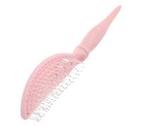 VILLCASE Peine de Volumen Rosa para Mujer Diseño Ovalado y Grande, Plástico Resistente Adapta al Contorno del Cuero Cabelludo Peinado en Estilismo Capilar