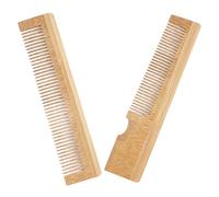VILLCASE Peine para Barba y Bigote de Bambú Portátil 2 Piezas Modelo C16 y C17 Pequeño y Práctico Peine Alisador para Hombre Cuidado Facial y Peinado en Viaje