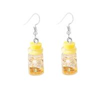VILLCASE Pendientes Creativos de Botella Diseño de Concha para Mujer, Accesorios de Resina Transparentes, Estilo Simple y Elegante para Uso Diario