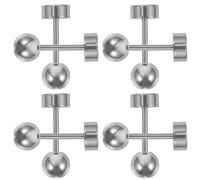 VILLCASE Pendientes de Acero Inoxidable Bola y Disco Estilo Geométrico Ligeros y Modernos para Mujer Uso Diario y Ocasiones Obsequios Paquete de 8 Piezas Acero Inoxidable