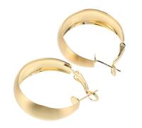 VILLCASE Pendientes de Aro Metálicos Huecos Dorados para Mujer Vintage Gruesos y Ligeros Pendientes Redondos Sencillos de Moda Accesorios Versátiles para Uso Diario y Eventos