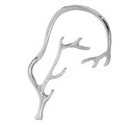 VILLCASE Pendientes de Rama para Niñas y Mujeres Clip para Cartílago sin Perforación, Núcleo de Huesos, para Bailes y Actuaciones, Adorno Cómodo (Plata)