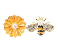 VILLCASE Pendientes Pequeños para Mujer Diseño Asimétrico de Margarita y Abeja Pendientes de Botón Delicados de Plata Hipoalergénica Joyería Ligera para Fiestas y Uso Diario