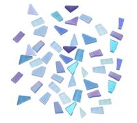 VILLCASE Piezas de Vidrio Blanco para Manualidades y Decoración del Hogar, Azulejos de Mosaico de Vidrio Irregulares para Proyectos DIY y Mejora Artística
