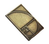 VILLCASE Pin de Proporción Áurea de Metal Diseño Rectangular Vintage y Estilo Medieval, Broche Conmemorativo para Profesores y Amantes Matemáticas en Ocasiones Obsequios