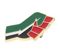 VILLCASE Pin de Solapa Metálico Esmalte y Bandera, Broche Nacional para Ropa y Mochilas, Insignia Patriótica Diseño de Puño, Accesorio Versátil para Hombres y Mujeres
